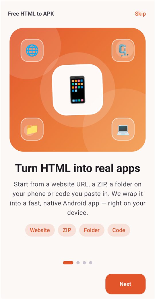 Abra o app